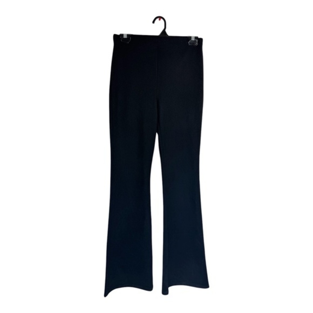 Stradivarius Pants Womens Size Large Black Soft-Touch Flared Preppy Business